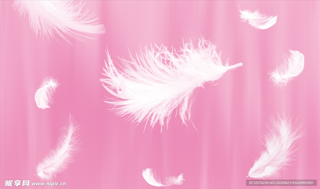 粉色羽毛背景墙