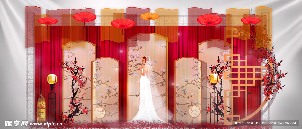 中式梅花婚礼