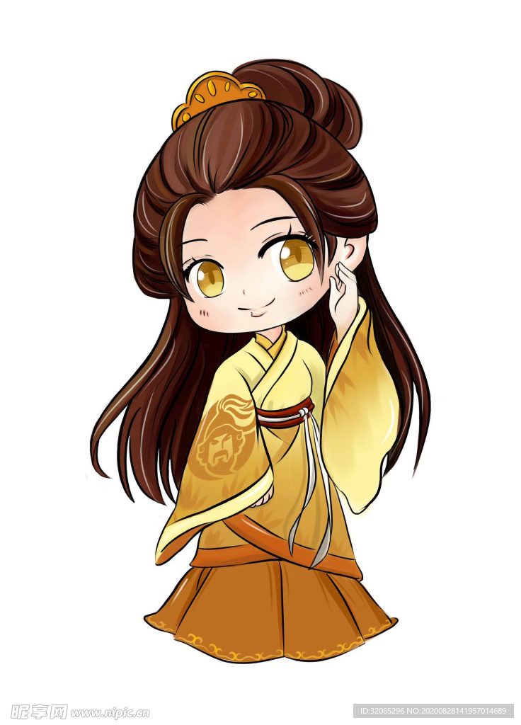 插畫古風女