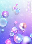 炫彩粉色气泡背景图片