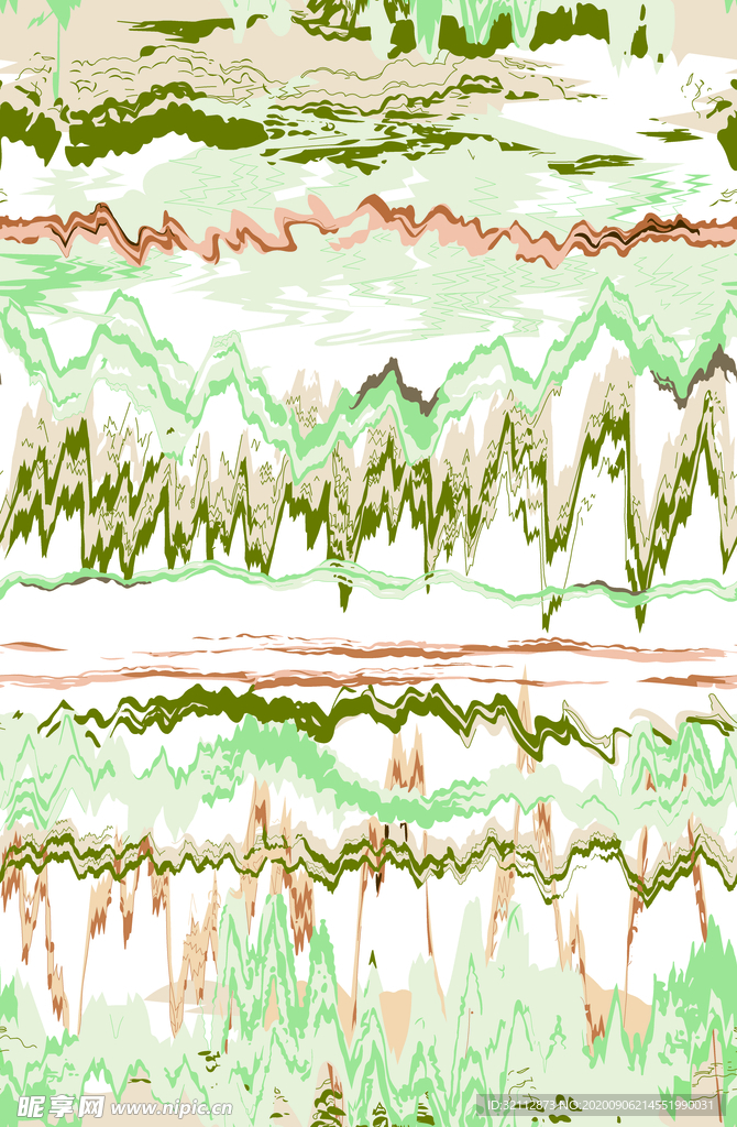 抽象山水云纹