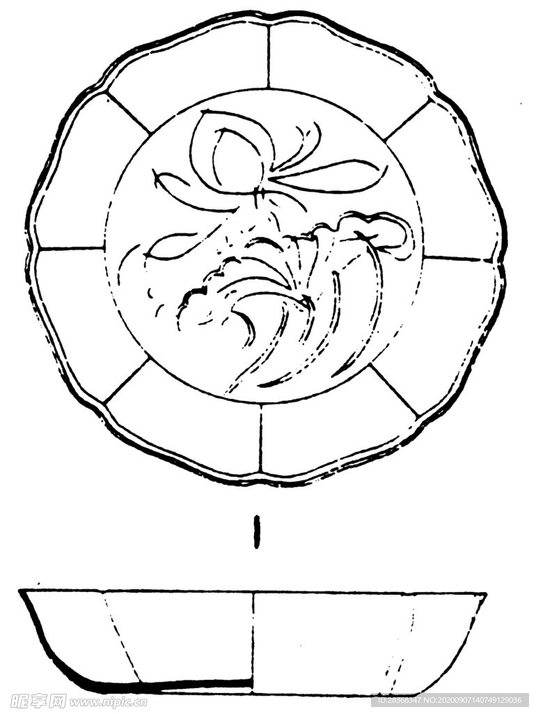 古代罐子花紋