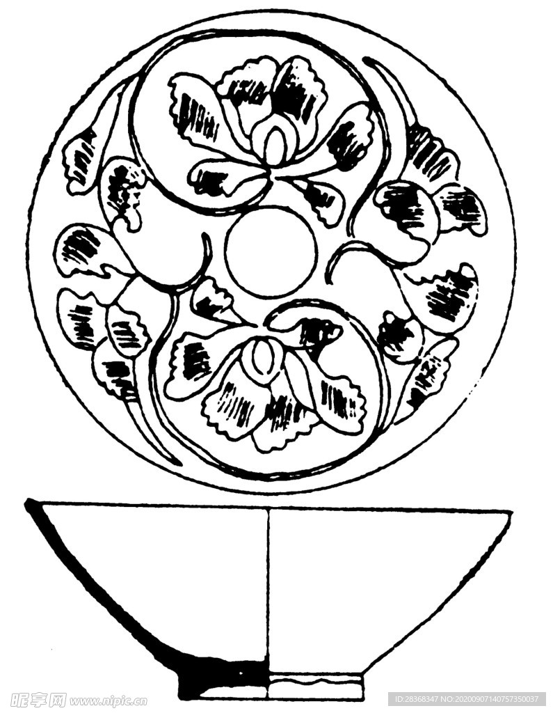 古代罐子花紋