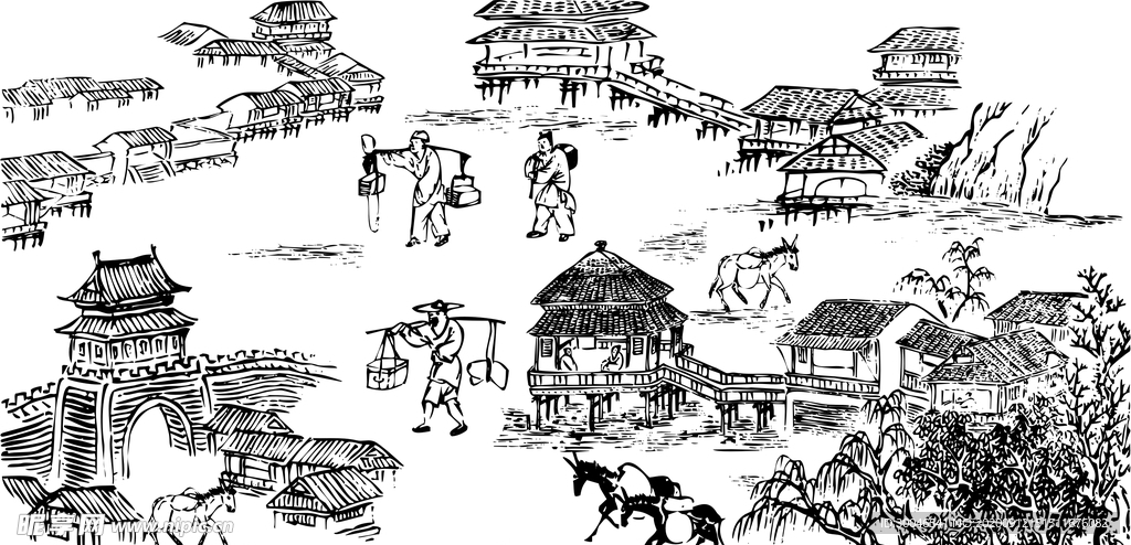 古代線稿
