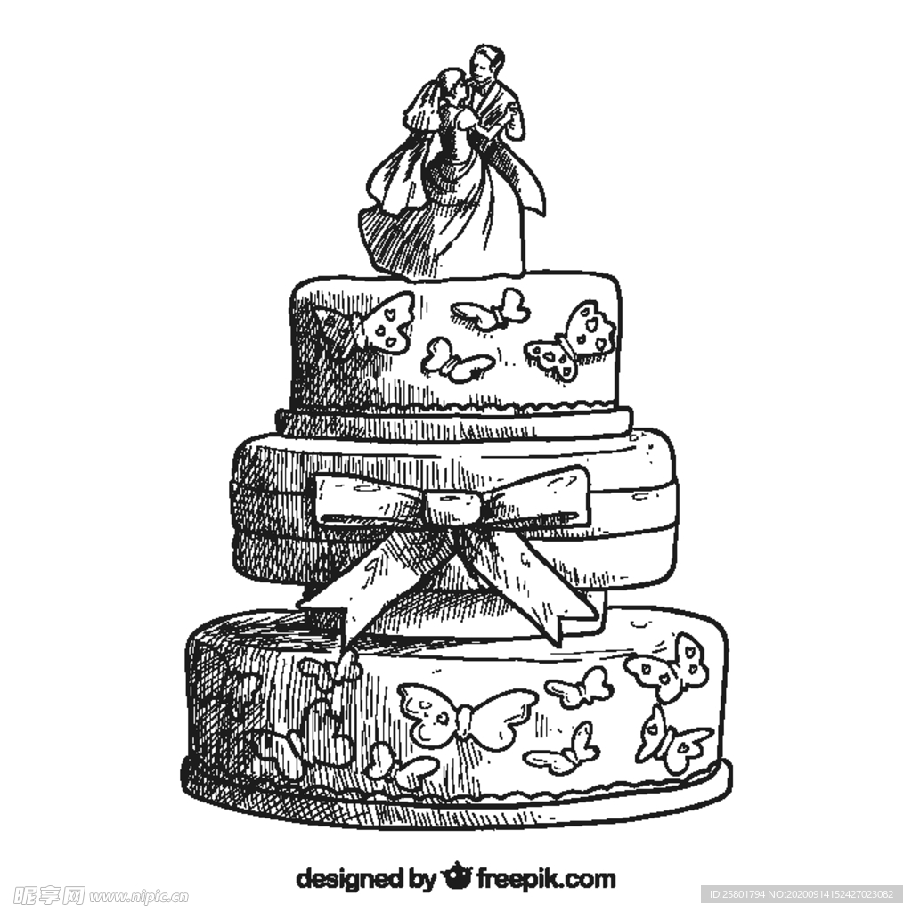 手绘婚礼蛋糕