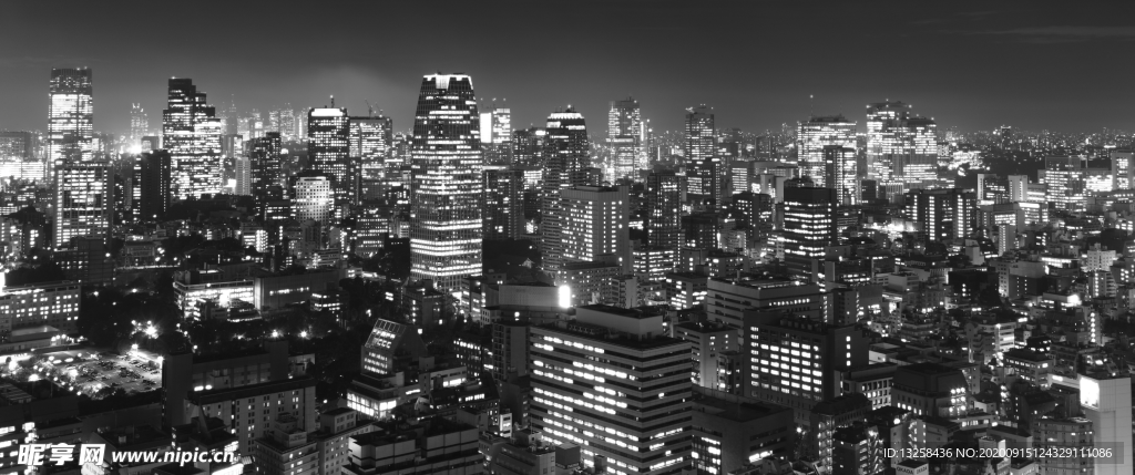 城市夜景灯光建筑风景