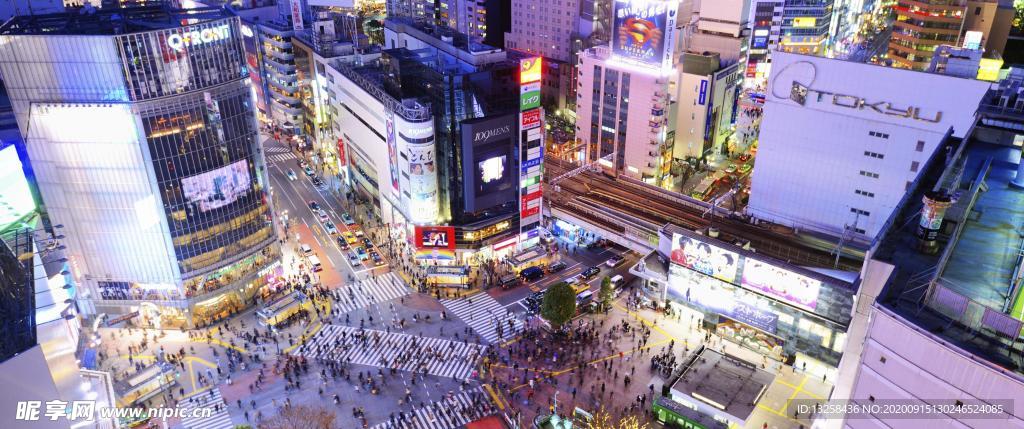 城市夜景燈光大樓建筑
