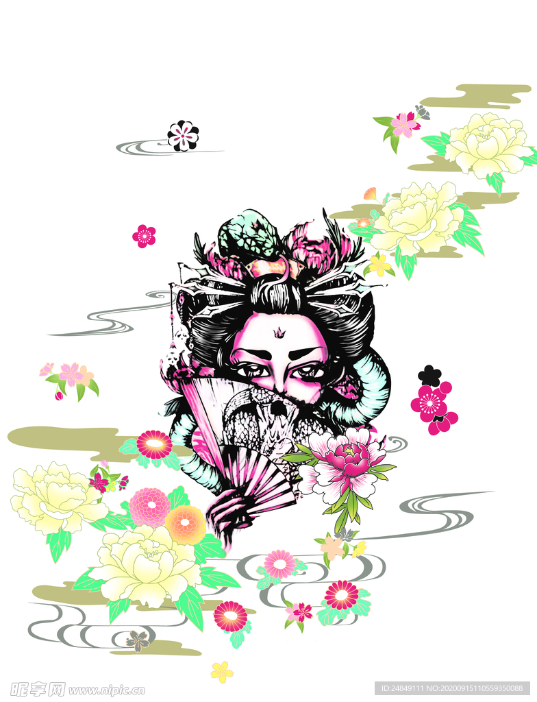 荷花美女