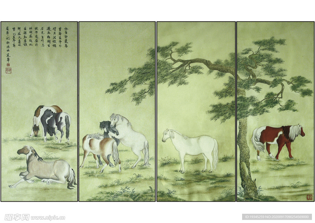 傳統(tǒng)書畫白馬圖