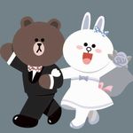 布朗熊可妮兔结婚照