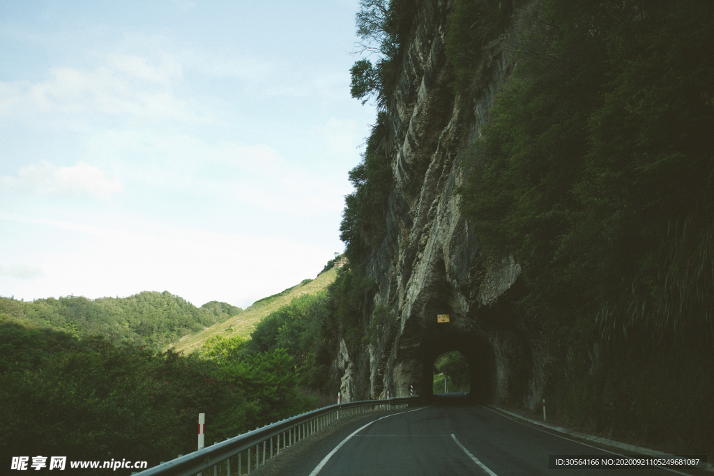 山崖道路公路背景素材