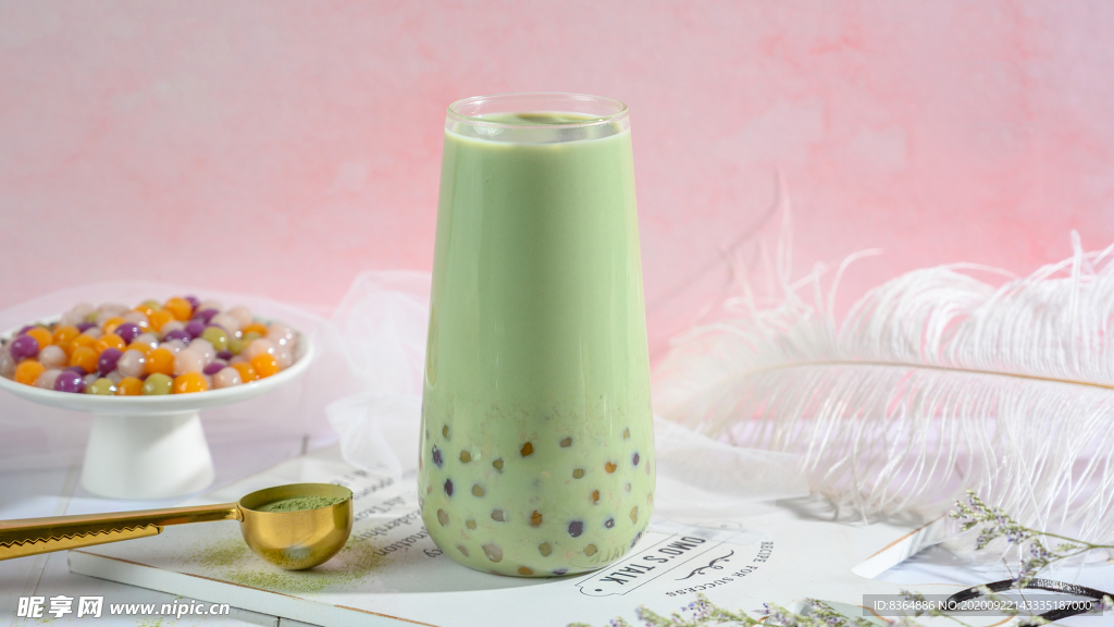 抹茶奶茶 珍珠奶茶