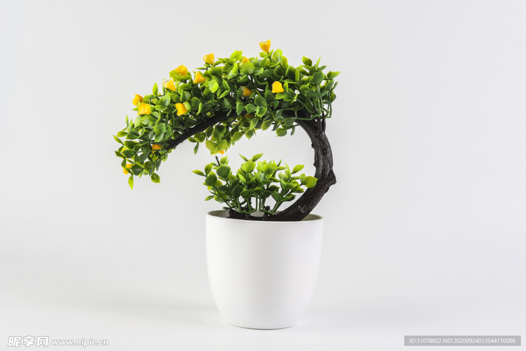 簡約花盆盆栽圖案