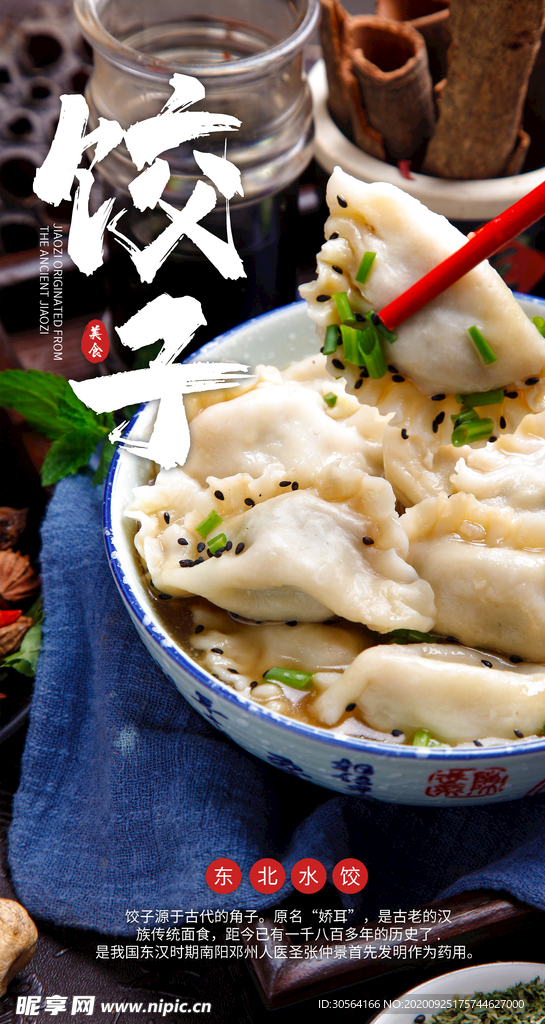 饺子美食食材活动海报素材