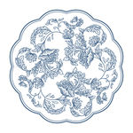 圆形青花瓷纹样