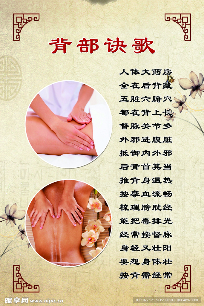 按摩理療背部訣歌