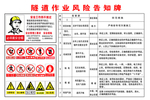 隧道作业风险告知牌