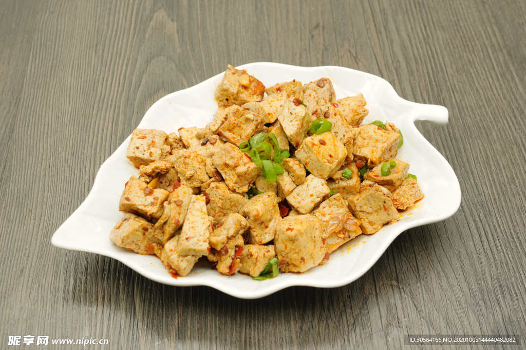 麻辣豆腐美食食材背景海報素材