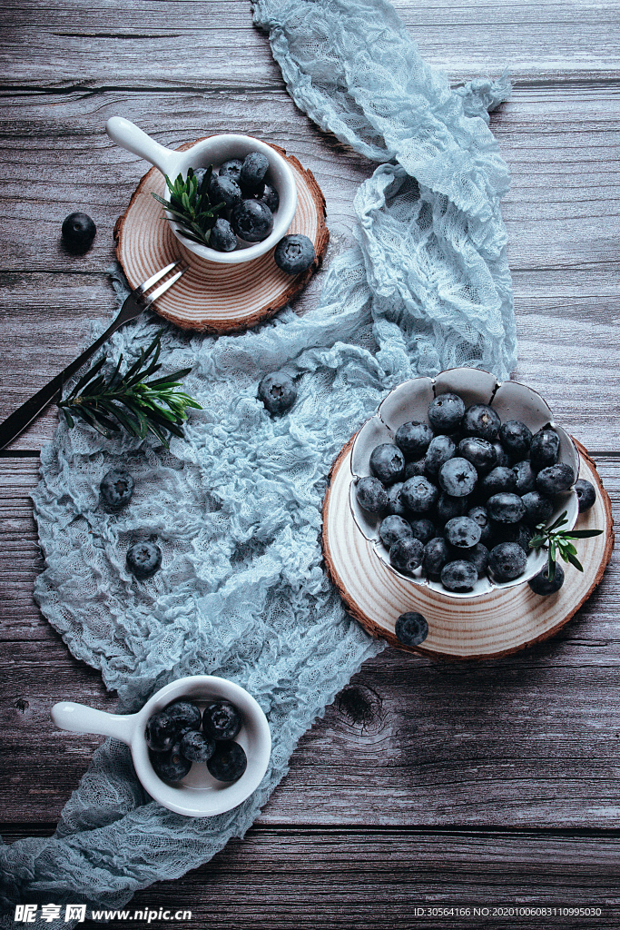 蓝莓水果果实背景海报素材