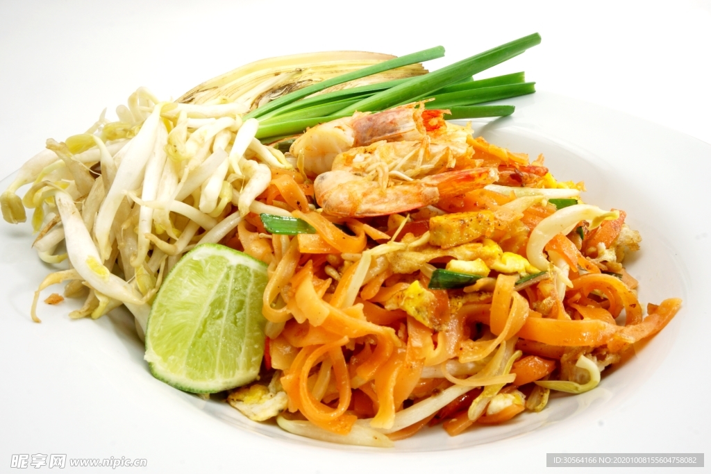 炒河粉美食食材背景海報(bào)素材