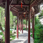 中式园林走廊
