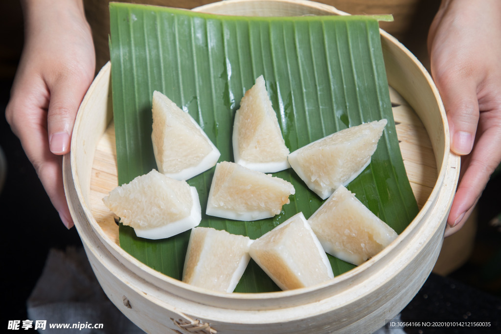 糯米荷葉美食背景海報素材