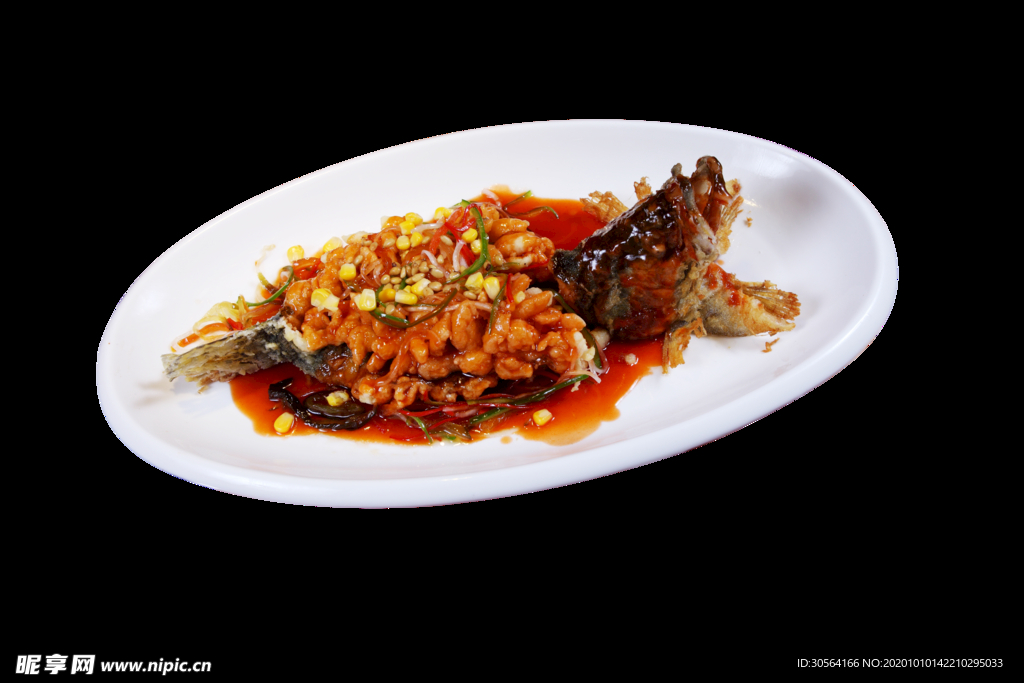 松鼠桂魚美食食材背景海報素材