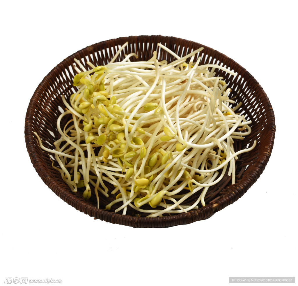 豆芽蔬菜食材背景海報素材