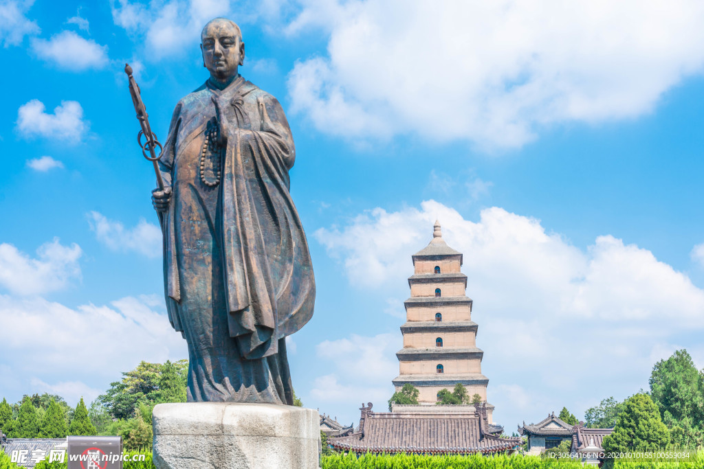 雕像地標建筑旅游背景海報素材