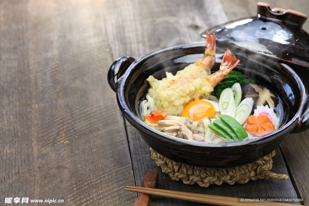 日式天婦羅美食食材背景海報素材