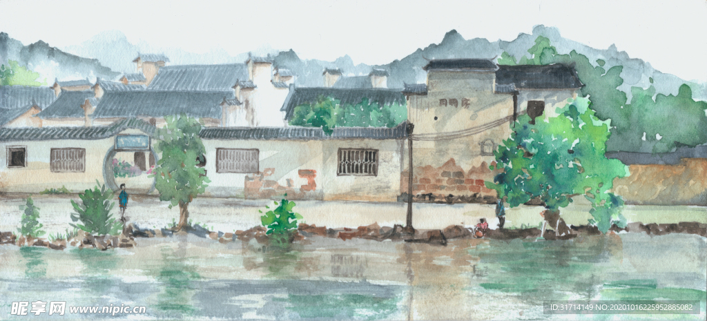 水彩水鄉(xiāng)