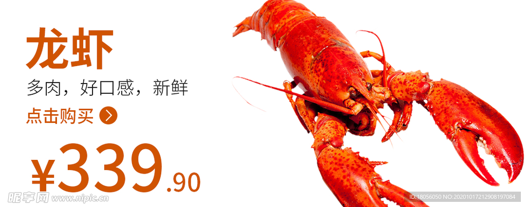 龙虾  海鲜 龙虾海报  食品