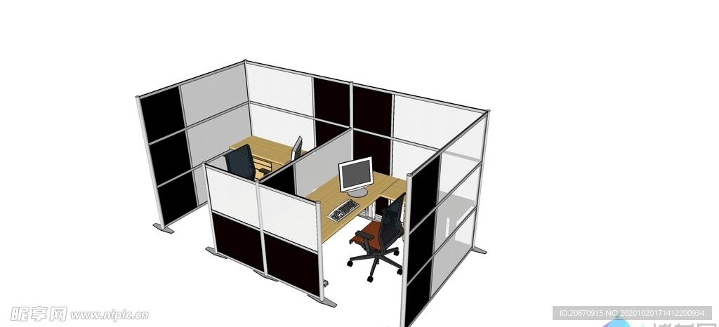 SU办公室家具模型