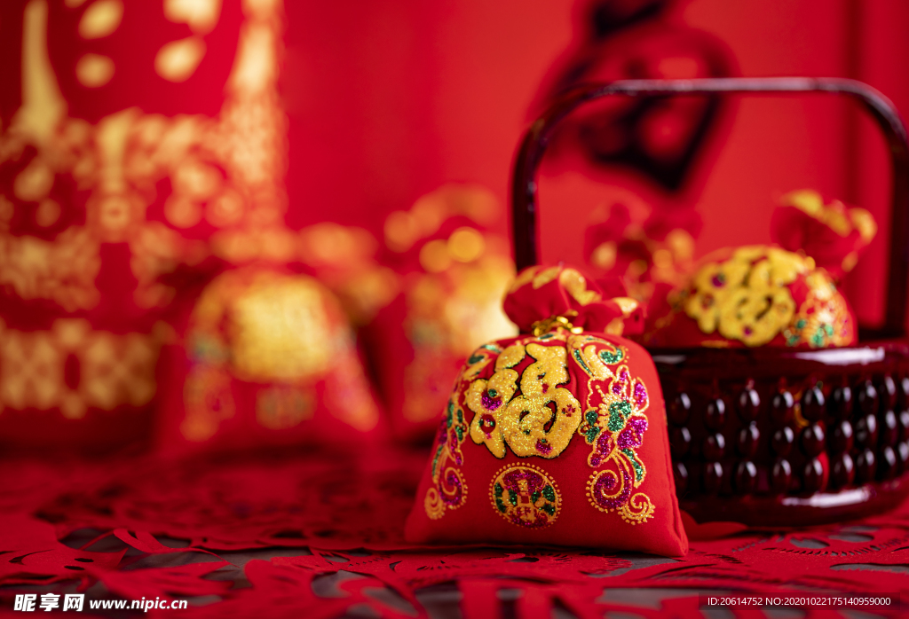 中國紅福包