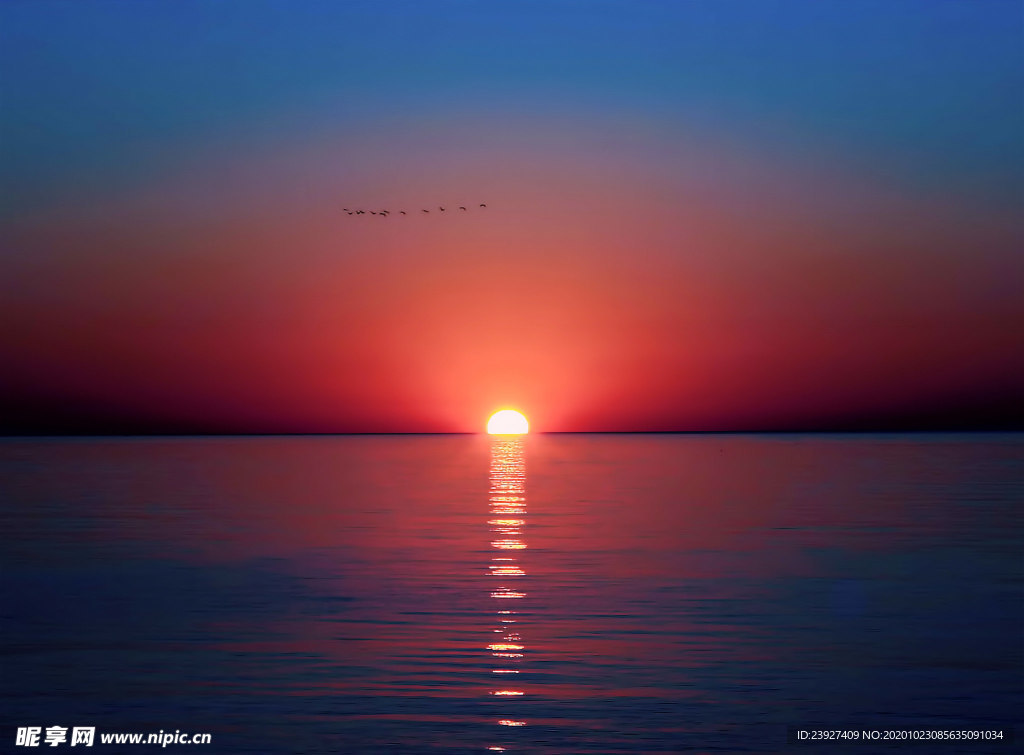 大海夕陽
