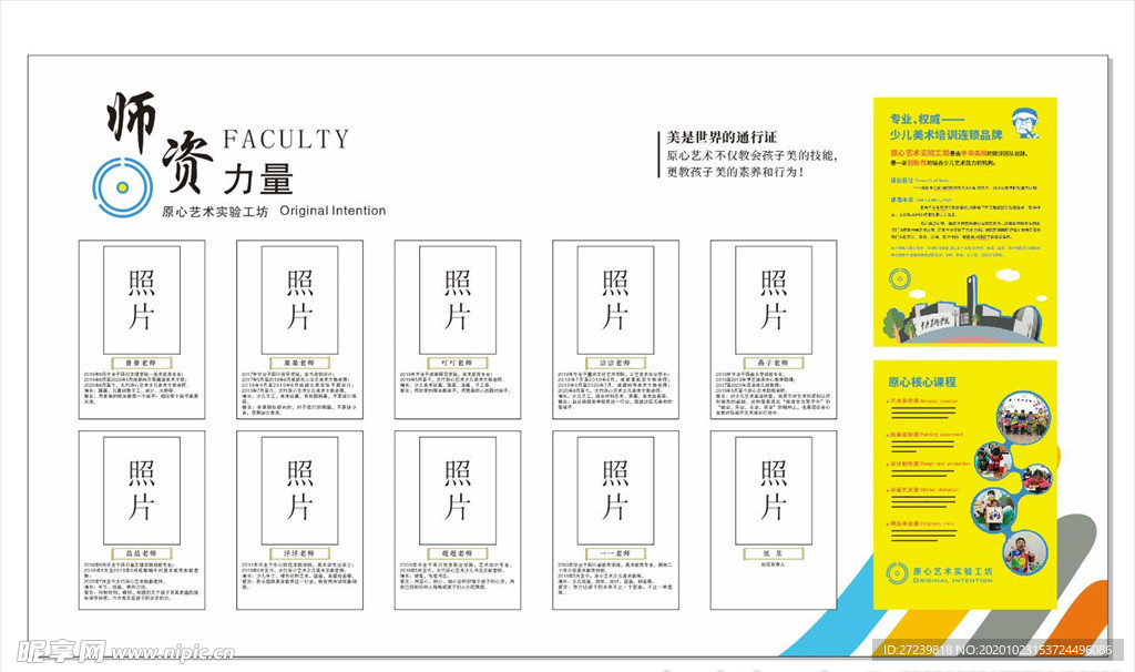 教师介绍 师资力量 展板