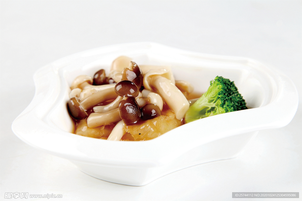 野山菌扒魚松