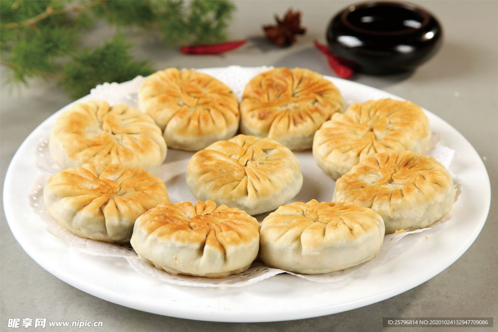 香煎小菜饃