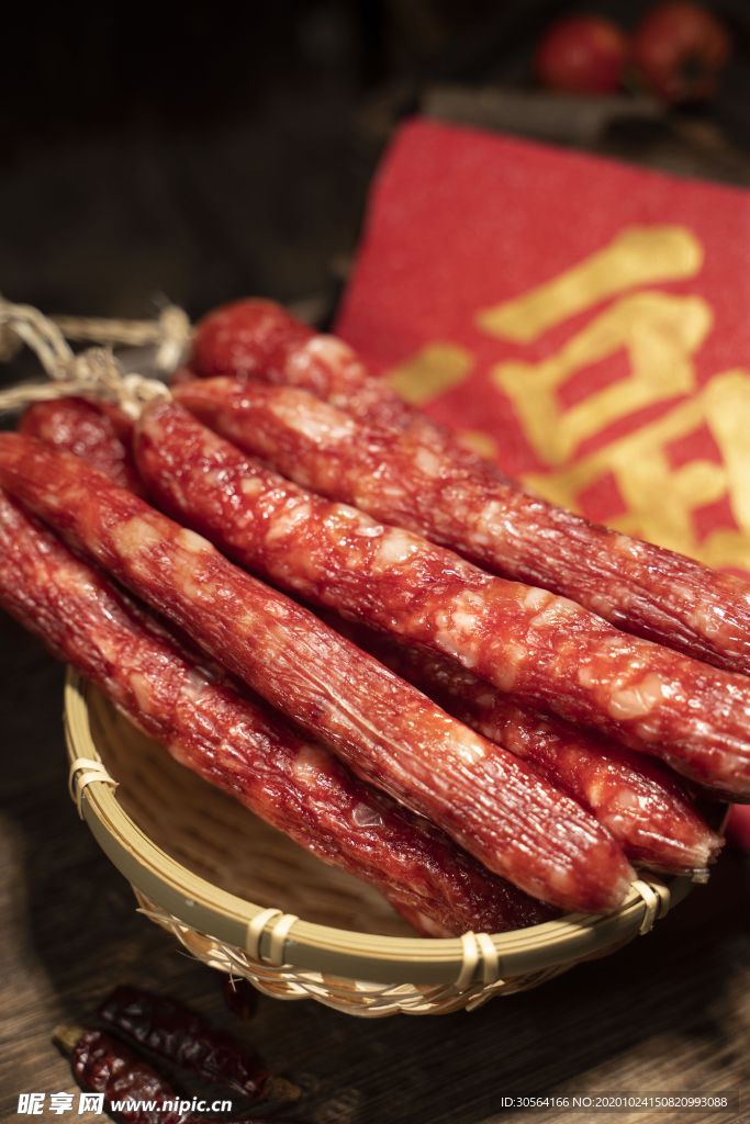 臘腸美食食材背景海報(bào)素材