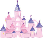 粉色紫色公主款城堡