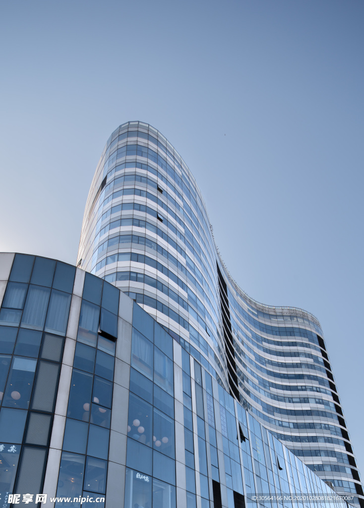 高樓建筑城市景觀背景海報素材