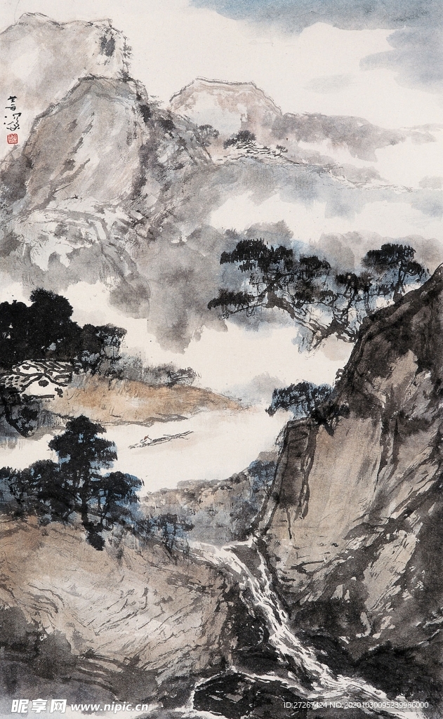 中国山水字画