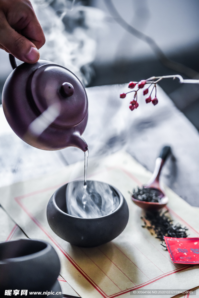 茶葉茶具復古傳統背景海報素材
