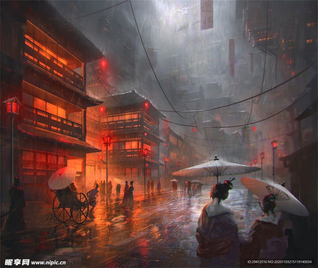 水彩建筑畫
