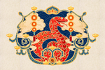 蛇年生肖复古插画背景海报素材