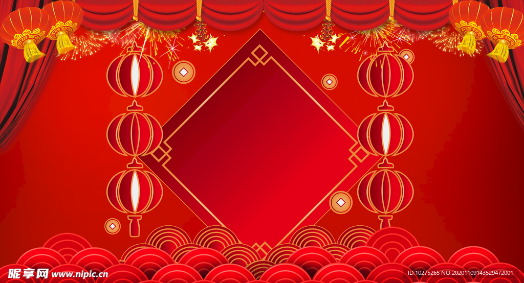 中國紅新年背景