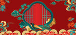 中国风国潮浮雕海报背景