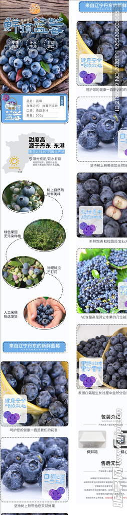 蓝莓水果蔬菜电商淘宝详情页