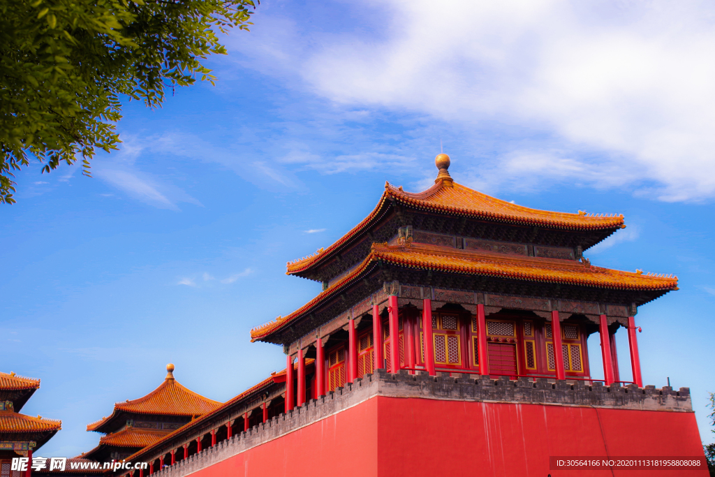 中式復古建筑背景海報素材