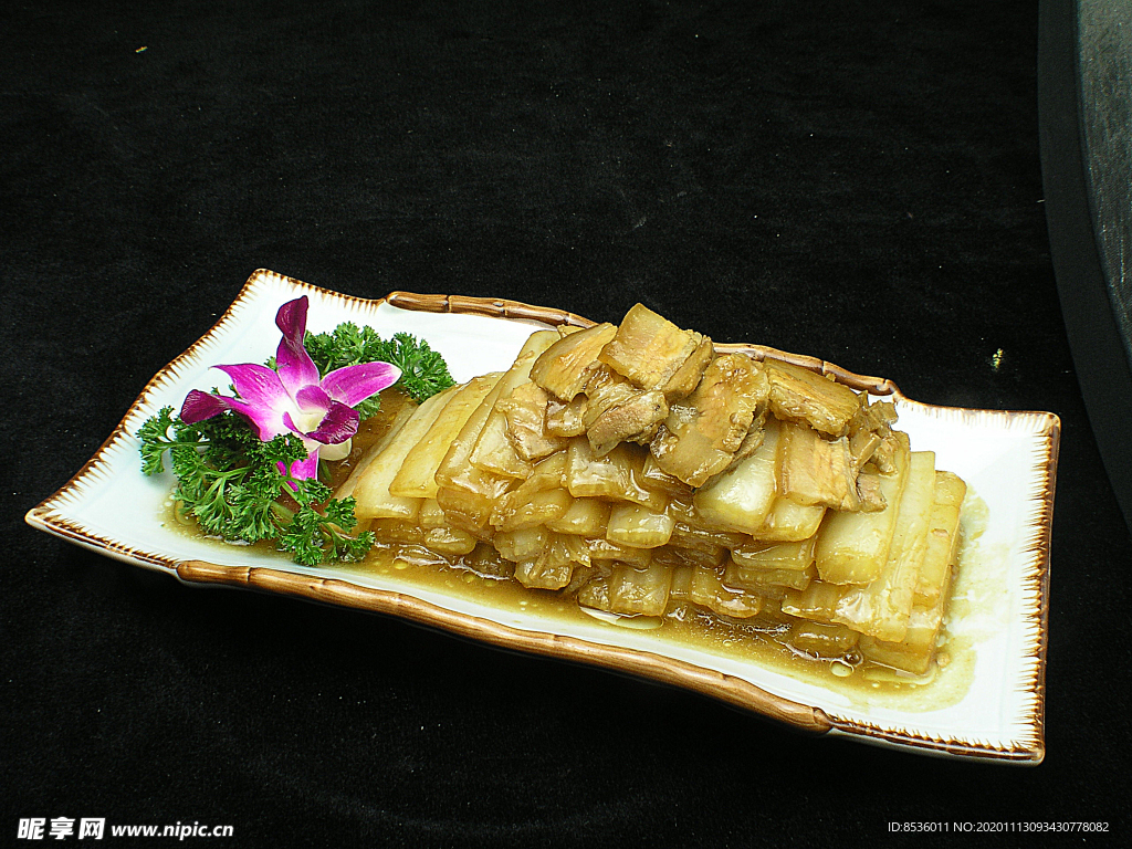 家常菜金白炒咸肉